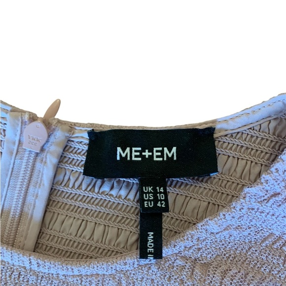 ME + EM Women's Ethereal Tulle Shirred Maxi Dress pink Glinda US Size 10 - Picture 9 of 11